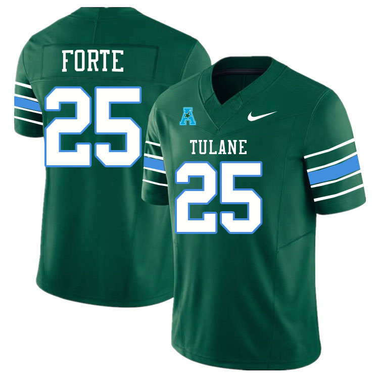 #25 Matt Forte Tulane Green Wave Jersey College Football Uniforms,Apparels Stitched-Green